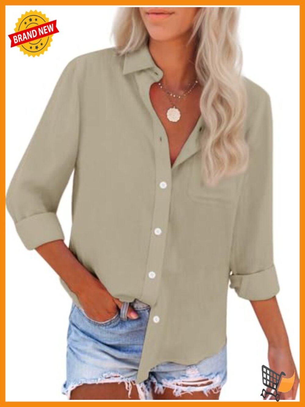 Womens Cotton Oxford Button Down Shirt Long Sleeve Collared Work Blouse